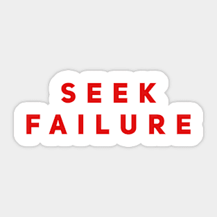 Seek Failure Sticker